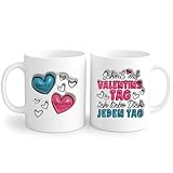 Love Faith - Valentinstag - Personalisierte Tasse im 3D Look für Paare zum...