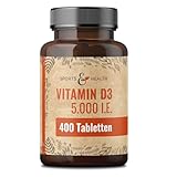 Vitamin D3 Hochdosiert - 400 Tabletten - Vitamin D3 5000 IE - Vitamin D...