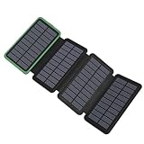 Solar Ladegerät Power Bank 27000mAh - BRENCIL Solar Powerbank 3A Schnelles...
