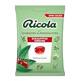 Ricola Eukalyptus Kirsche, 75g Beutel original Schweizer Kräuter-Bonbons...