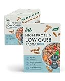 LiveFresh High Protein Low Carb Nudeln | Vegane Vollkorn Fusilli mit 51g...