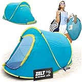 STREND PRO Pop-Up Zelt 220x120x95 cm – Campingzelt Wasserdicht, Fun Camp...