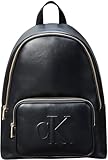 Calvin Klein Damen Rucksack Bold mit Logo, Schwarz (Black), Einheitsgröße