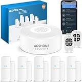 AGSHOME Alarmanlage 8-teiliges, Smart Home Alarmanlage Haus mit APP, WLAN...