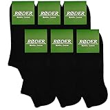 RØDER 6er Pack Bambus Sneaker Socken • Super Soft • Handgekettelte...