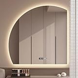 LED-Halbkreis-Wand-Make-up-Spiegel, beschlagfrei, dekorativ, beleuchtet, 3...