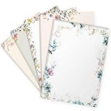 Einladungskarten Manufaktur Hamburg 50 x Briefpapier MIX | Bunter Blumen...