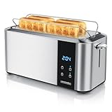 Arendo - Edelstahl Toaster Langschlitz 4 Scheiben- Touchscreen –...