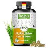 BIO Kurkuma Gerstengras Kapseln hochdosiert (270 x 700 mg) - In Deutschland...