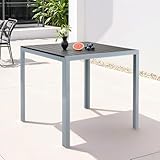 Clevich Gartentisch Wetterfeste, 75x75cm, Outdoor-Esstisch,...