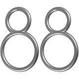 Bestlivings Dekoringe 4er Pack für Gardinen Querbehang in Silber matt,...