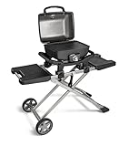 BURNHARD 1-Brenner Gasgrill Wayne JR. mit Rollwagen 3,6 kW – Tragbarer...