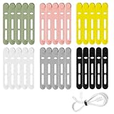 30 Stück Silikon Kabelbinder, Wiederverwendbar kabel organizer,...