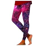 Generisch Galaxy Leggings Damen Hohe Taille Galaxy Kostüm Damen Bedruckte...