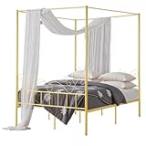 VEVOR Himmelbettrahmen (Queen Size), Metallhimmelbett mit minimalistischem...