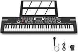Digital Piano Klavier 61 Tasten & Noten Notenständer-Tragbares...