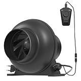 Aygrochy 100mm Rohrventilator Regelbar pwm, EC-Motor Abluftventilator für...