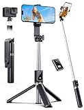 ANXRE Selfie Stick Stativ mit FernauslöSer, 360° Drehbarer Tragbar 106cm...