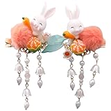 Toyvian 2 Stück Chinesische Hasen Haarspangen mit Baumelnder Quaste...