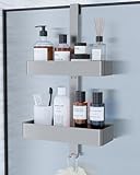 Kitsure Duschregal ohne Bohren - 2-stöckiges Duschablage, rostfrei &...