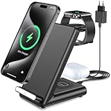 3 in 1 Kabelloses Ladegerät, Induktive Ladestation für iPhone 16 15 14 13...