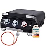 Skandika Gasplancha Palo | Gas Plancha Grillplatte, 3 Brenner,...