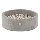 MISIOO Bällebad mit Schaumstoff-Füllung - 90x30cm - 200 Bälle für...