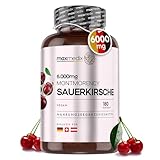 Montmorency Sauerkirschen Kapseln 6000mg (50:1) - 180 vegane Stück - 3...