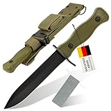 KOSxBO® BW Messer 26,5 cm - Multipurpose Militär Kampfmesser mit...