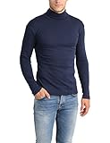 Lower East Herren Rollkragenpullover, 100% Baumwolle, Slim Fit (1er Pack)