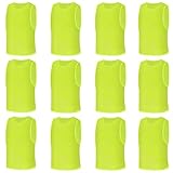 AUYAO Fussballtraining Leibchen Fubball Kinder 12PC Mesh Trimmage...