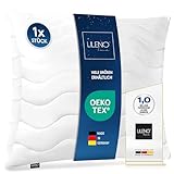 LILENO HOME Kopfkissen 80x80 cm [1er Set] MEDIUM mit 850g Kissen-Füllung -...