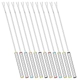 BOHUIZ 12 Stück Edelstahl Fonduegabeln, 24 cm Grillgabel mit...