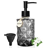 GKSCXEXE Seifenspender Schwarz, Moderner 330ml Seifenspender Bad Soap...