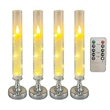 LED Kerze - 10 Zoll Flammenloses Licht | PP Kerzenhalter -...