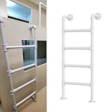 4-Stufige Wandmontierte Leiter,EinhäNgen Etagenbettleiter,Keller Egress...