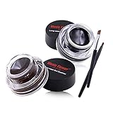 Music Flower Gel Eyeliner Set 2 In 1, Schwarz Brauner Wasserfest...