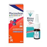 MUCOSOLVAN® Kindersaft Hustenlöser (100 ml) & Rhinospray plus Nasenspray...