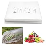 SWTYExt Gewächshausfolie Transparent 2 x 3m Polyethylenfolie Gewächshaus...