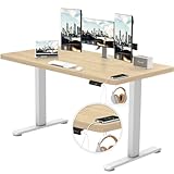 TRIUMPHKEY Höhenverstellbarer Schreibtisch 160x80 mit USB Ladeanschluss, 3...