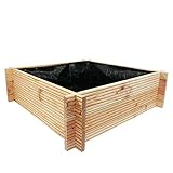 Nordje Hochbeet Aik hochwertigem Douglasie Holz 99x99x29,5 cm mit...