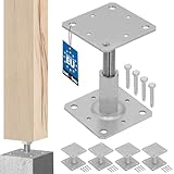 KOTARBAU® 4er Set Pfostenträger höhenverstellbar - Montagestütze - 110...