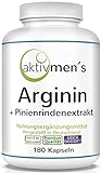 aktivmen´s Arginin plus Pinienrindenextrakt hochdosiert - 180 Kapseln -...