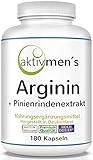 aktivmen´s Arginin plus Pinienrindenextrakt hochdosiert - 180 Kapseln -...