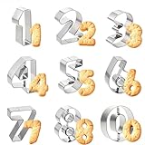 QEAS Ausstechformen, Zahlen Ausstecher 0-9, Edelstahl Digitaler...