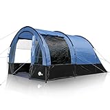 your GEAR Mistral Tunnelzelt, Campingzelt 4 oder 5 Personen, UV 50+ Schutz,...
