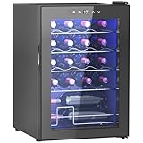 HOMCOM Weinkühlschrank, 53 L Getränkekühlschrank für 20 Flaschen,...