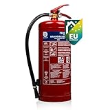 Smartwares Pulverlöscher – 6 kg – für ABC Brände – mit Halterung...