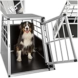 tectake® Hundebox Auto oder Hundebox für Zuhause, Aluminium...