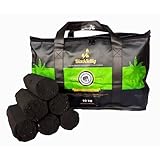 BlackSellig Beach Kokos Grillbriketts XXL | Reine Kokosnussschalen...